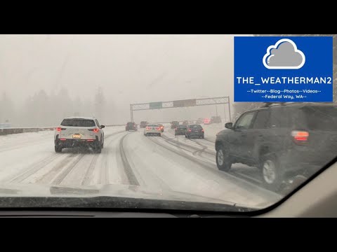 11-5-22: Snoqualmie Pass, WA: Winter Storm Conditions, Heavy Snow, Jackknifed Semi, Stuck Vehicles