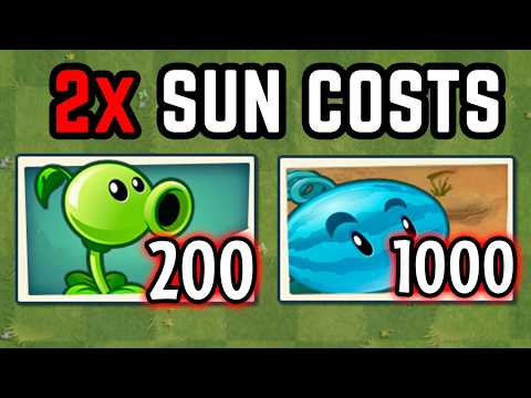 Can you beat Plants vs Zombies 2 with DOUBLED SUN COSTS? (The Movie)