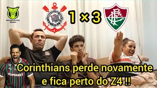 React Reações Corinthians 1 x 3 Fluminense / Família Rivalidade.