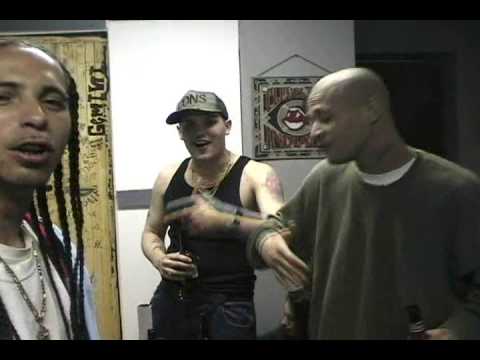 Bizzy Bone and L.P.2005  freestyle at  wrap n roll studios