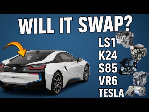 3 Cylinder to Supercar: Is motor swapping the BMW i8 viable? Let's see what fits.