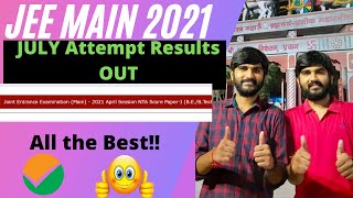 JEE MAIN 2021 JULY RESULTS OUT, Marks vs Percentile in jee mains 2021 july , jee main 2021, #jeemain