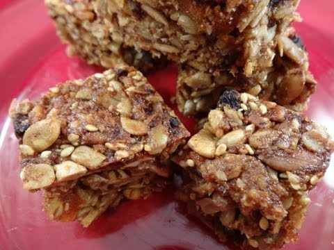 Chewy Date and Seed Bars (nut free, gluten free**)