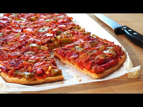 ¡No hace falta pizza! Coca VALENCIANA de tomate y atún con masa CRUJIENTE @DrOetkerReposteria