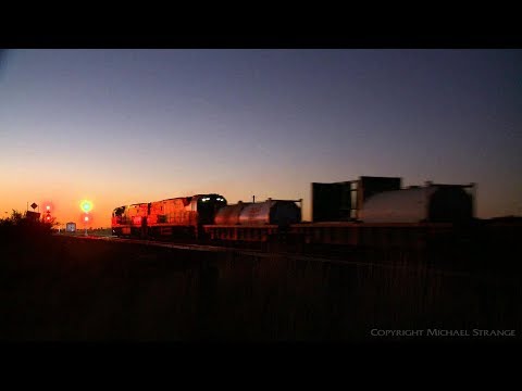 5AM5 Container Train At Dawn  - PoathTV Australian Railways