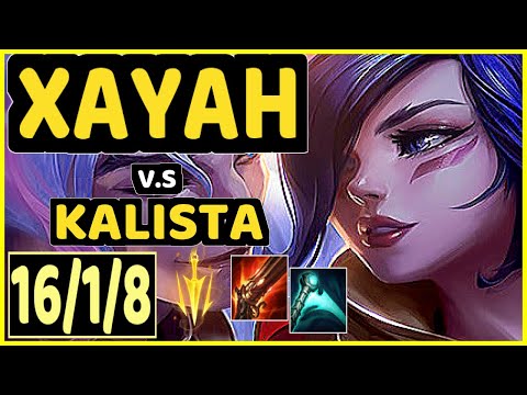 PADDEN (XAYAH) vs KALISTA - 16/1/8 KDA BOTTOM ADC GAMEPLAY - EUW Ranked MASTER