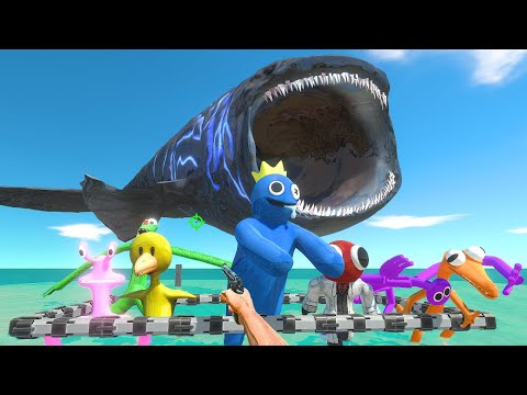 FPS Avatar Rescues Rainbow Friends and Fights Bloop - Animal Revolt Battle Simulator