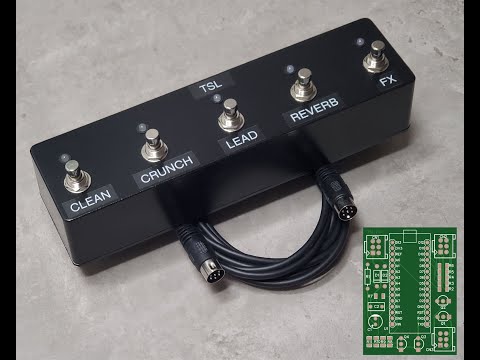 Replacement Footswitch for Marshall JCM 2000 TSL Amps w/ Rev/FX Memory per Channel and 10-Ft Cable image 7
