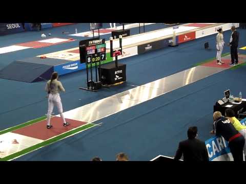 15.03.29 T64 PALMEDO Sage(USA) vs BESBES Azza(TUN) - 2015 Seoul Fencing WS/MS Grand Prix