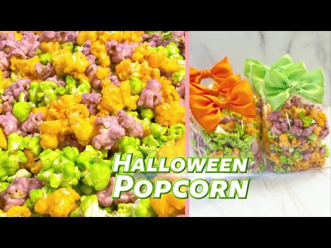 EASY! Halloween Candied Popcorn