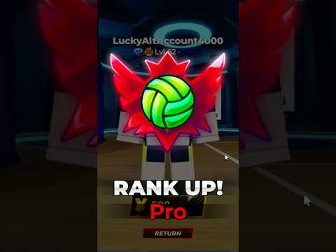 Getting PRO RANK in VOLLEYBALL LEGENDS #roblox #volleyball #haikyuu #anime #shorts #fyp