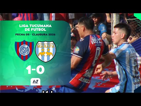 RESUMEN: San Lorenzo Santa Ana 1-0 Dep. Marapa | Fecha 5 - Clausura 2026 | Liga Tucumana de Fútbol