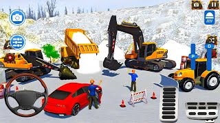 New Road Construction JCB Simulator 2026 – Real City Road Builder Excavator Game play Android