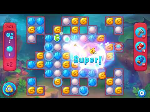 Fishdom 7324 Hard Level - 12 moves - NO BooSTERS