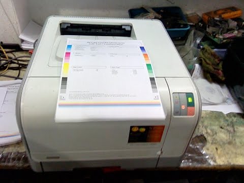 Unboxing hp color laserjet printer cp1215, printing & review