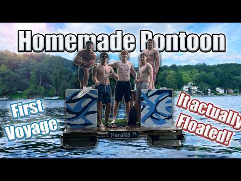 First Time Sailing our HOMEMADE Wooden BOAT.. INSANE!?
