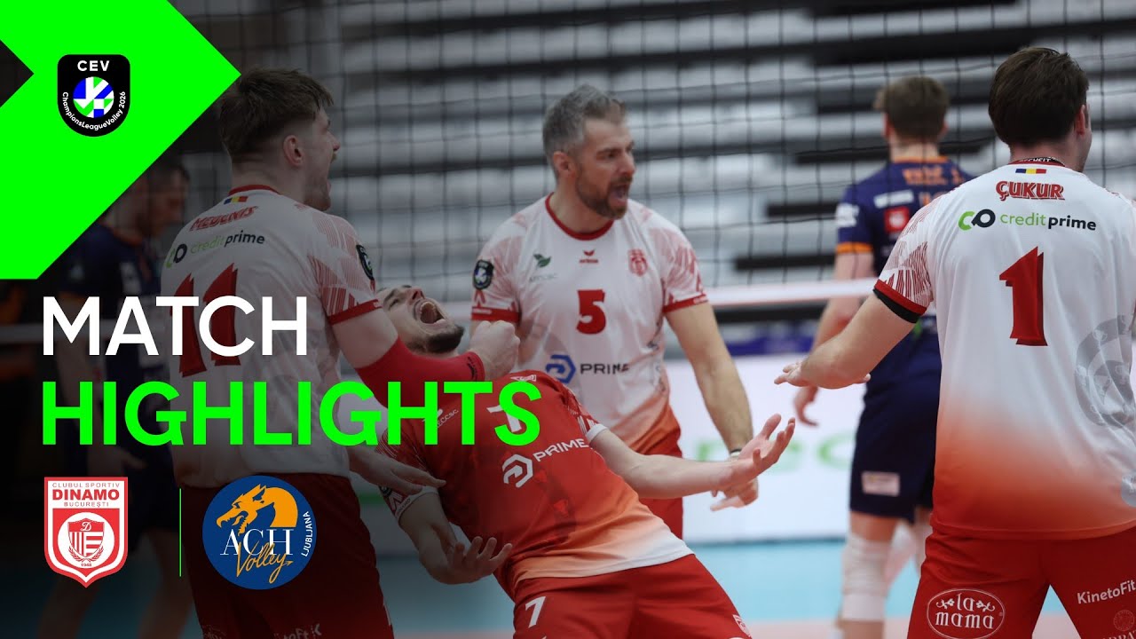 Dinamo BUCURESTI vs. ACH Volley LJUBLJANA - Match Highlights