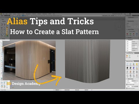 Alias Tips and Tricks 27 - How to Create a Slat Pattern