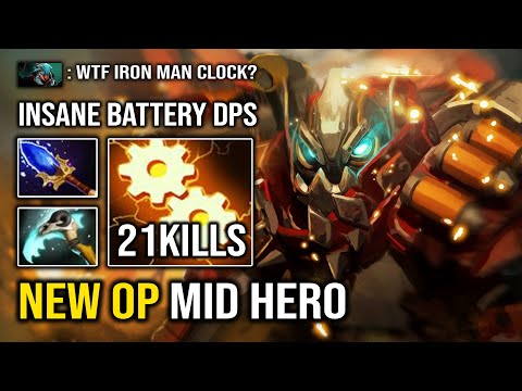 NEW MID IRON MAN 1 Hook 1 Delete Insane Battery Dot DPS Clockwerk 100% Gank All Dota 2