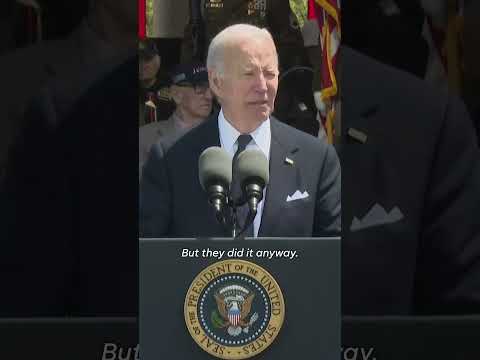Joe Biden honors WWII veterans for 80th D Day commemoration Shorts