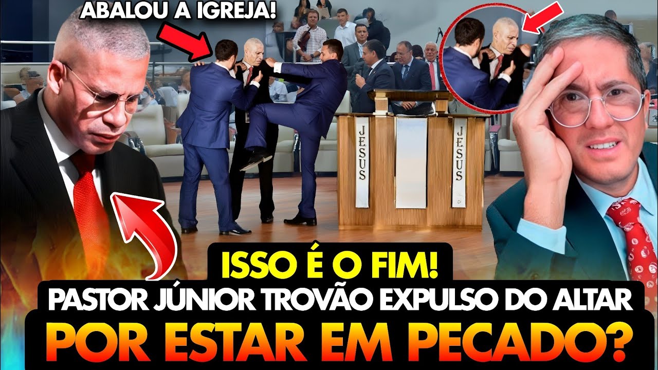 É O FIM! PASTOR JÚNIOR TROVÃO EXPULSO DO ALTAR POR ESTAR EM PECADO? MÁSCARAS CAINDO NOS PÚLPITOS
