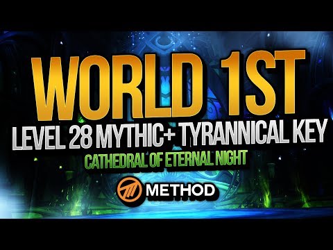 World First Lvl 28 Mythic+ Tyrannical Key IN TIME - Cathedral of Eternal Night - Method