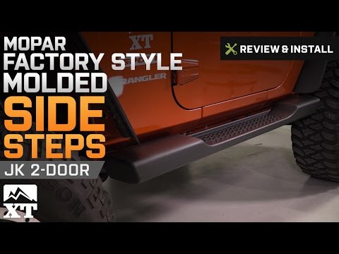 Jeep Wrangler Mopar Factory Style Molded Side Steps (2007-2017 JK 2-Door) Review & Install