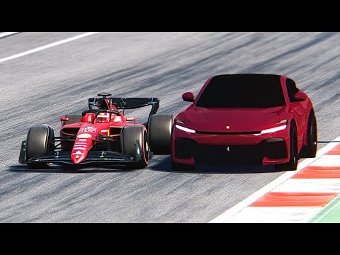 Ferrari F1 2022 vs Ferrari Pursangue - Monza GP #ferraripurosangue #ferrari #f12022 #purosangue
