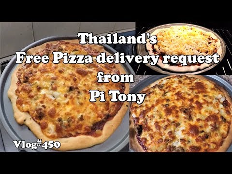 Thailand Free Pizza for a friend, a good moment for me.