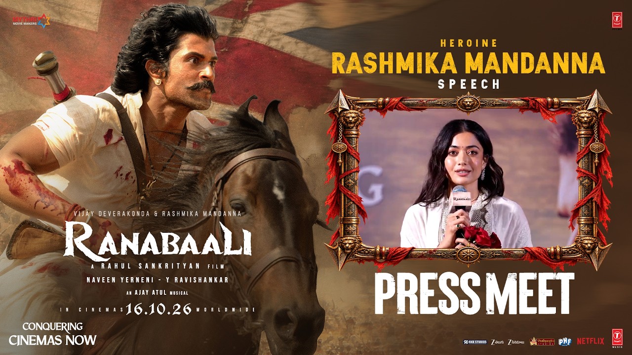 Rashmika Mandanna Speech | Ranabaali Press Meet | Vijay Deverakonda | Rahul Sankrityan | Mythri
