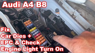 Audi A4 B8 2.0T Car Dies Randomly, EPC and Check Engine On P068A U0100 Fixed 8K2 TFSI CAEB