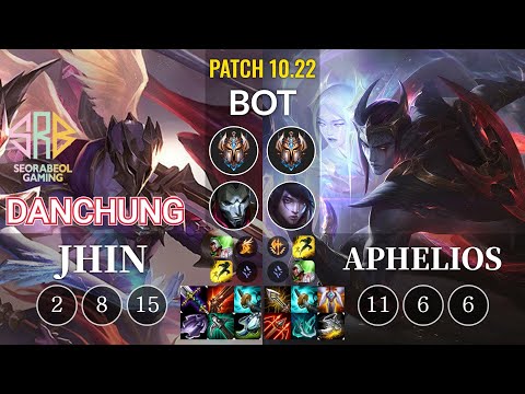SRB Danchung Jhin vs Aphelios Bot - KR Patch 10.22
