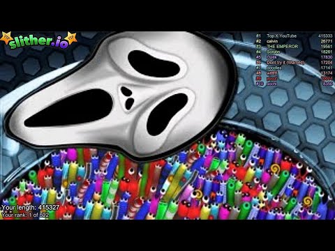 Slither.io A.I. Epic Skin Slitherio Best Gameplay - Scary Skin - Slither.io Vip Devil - World Record