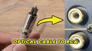 How to Connect Optical Cable to RCA Plug