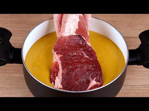 Put the meat in mustard, I learned this trick at a 5-star steakhouse