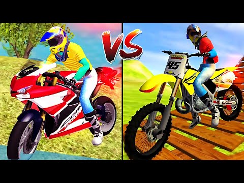 Uphill Offroad Motorbike Rider vs Motocross Beach Bike Stunt Racing - Android GamePlay