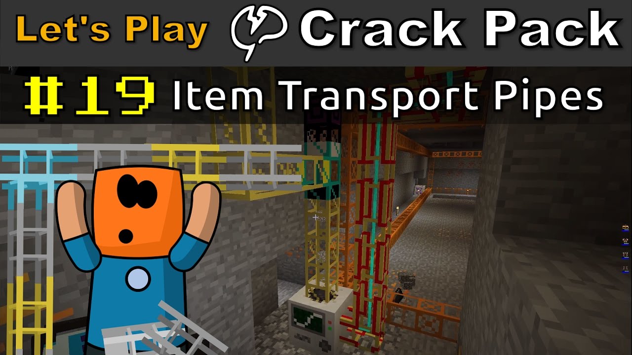 Minecraft - CrackPack #19 | Item Transport Pipes