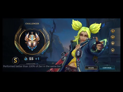 JUNGLE ZERI SSS TIER IN CHALLENGER XD - LEAGUE OF LEGENDS WILD RIFT