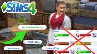 How To Disable Needs Decay (Cheat, Stop Worrying About Needs) - The Sims 4