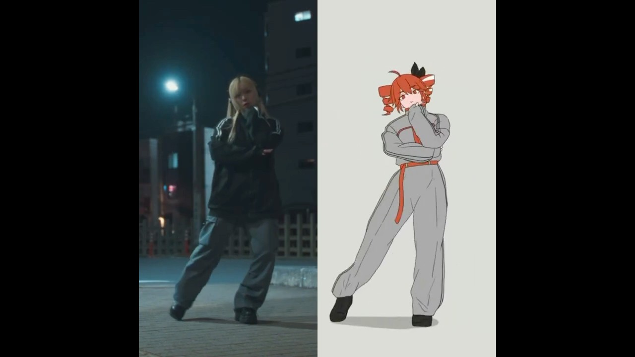 振付元とアニメーション 【ブレインロット - 東京真中 踊ってみた】