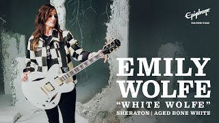 Video thumbnail for Emily Wolfe Introduces Her "White Wolfe" Epiphone Sheraton by OfficialEpiphone