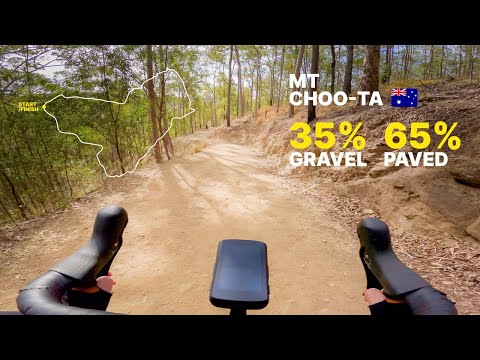 Preview thumbnail for POV Gravel ride mountain nearest Brisbane city, mt Coo-tha, Australia