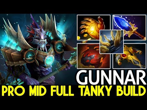 GUNNAR [Slardar] Pro Mid Full Tanky Build Against Dendi 7.22 Dota 2