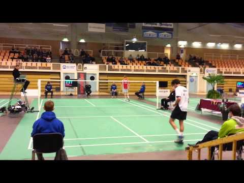 Badminton SM 2013 - Gabriel Ulldahl VS Henri Hurskainen Set 2 (Del 2)