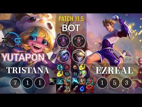DFM Yutapon Tristana vs Ezreal Bot - KR Patch 11.5