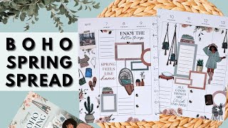 PLAN WITH ME | BOHO SPRING SPREAD @rongrongdevoeillustration