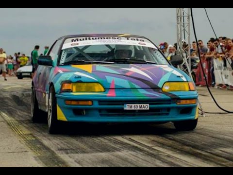 Honda Crx II VT B16a1 N/A vs Honda civic Eg B16a2 Turbo - Drag race Arad 2016