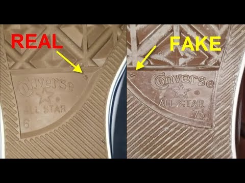 Converse All Star shoes real vs fake. How to spot counterfeit Converse Chuck Taylor