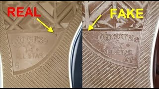 Converse All Star shoes real vs fake. How to spot counterfeit Converse Chuck Taylor