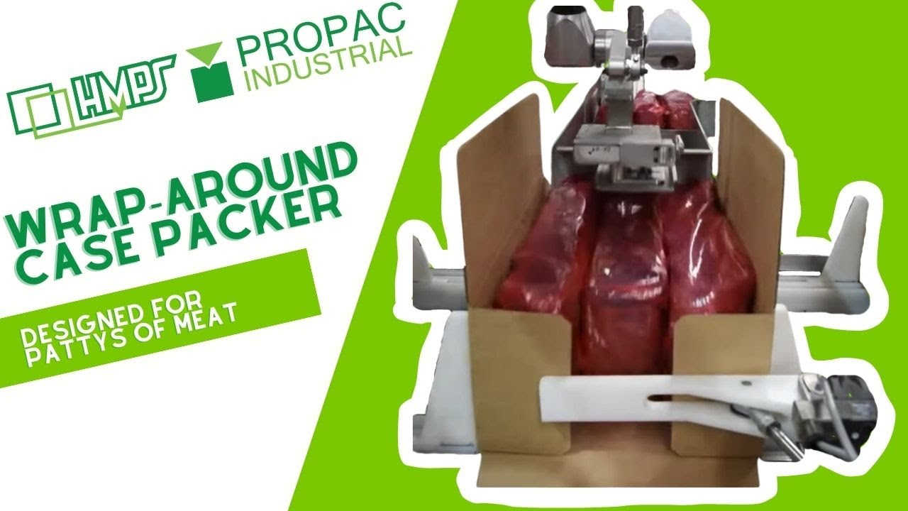 HMPS Wraparound Casepacker Packing Meat Patties